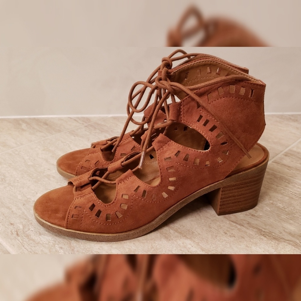 Brown suede Open toe sandals